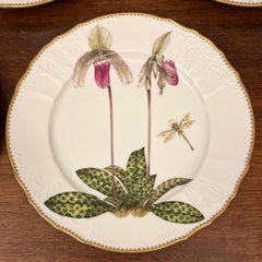 Anna Weatherley, Handbemalte Orchideen-Speiseteller - Fünfer-Set, Ungarn, 2003