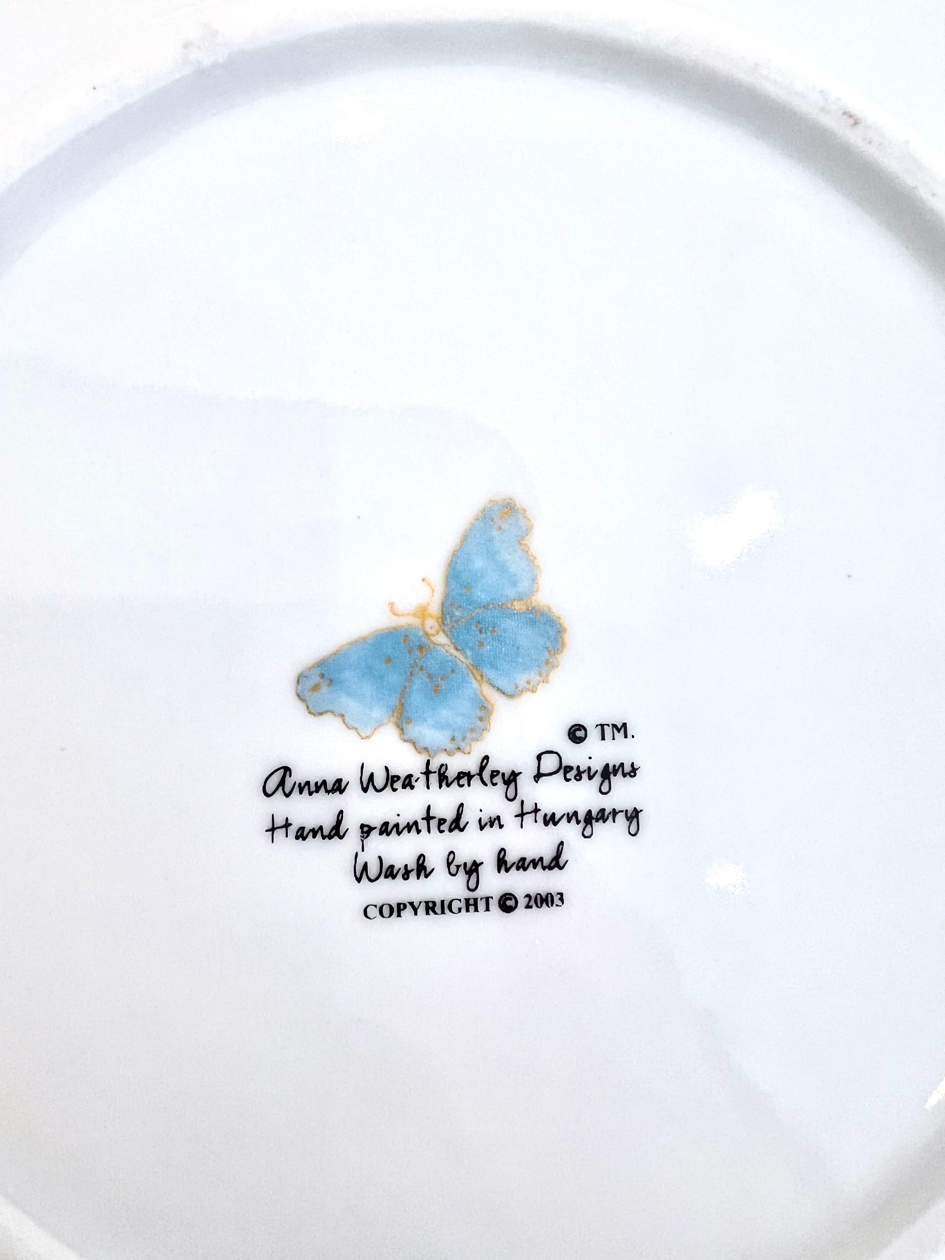 Porcelaine Anna Weatherley - Assiettes en porcelaine peintes à la main