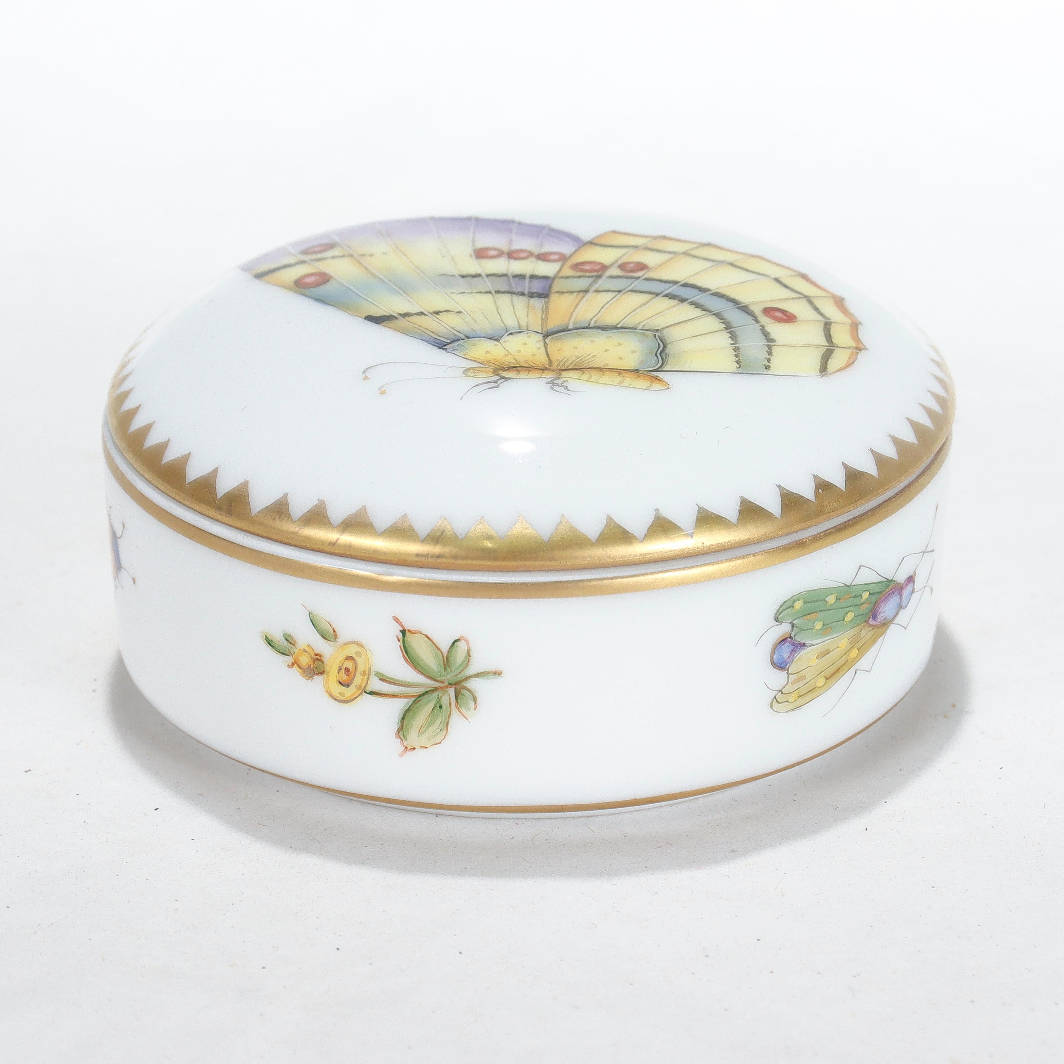 Anna Weatherley Hand Painted Budapest Spring Porcelain Covered Dresser Box In Good Condition In Philadelphia, PA