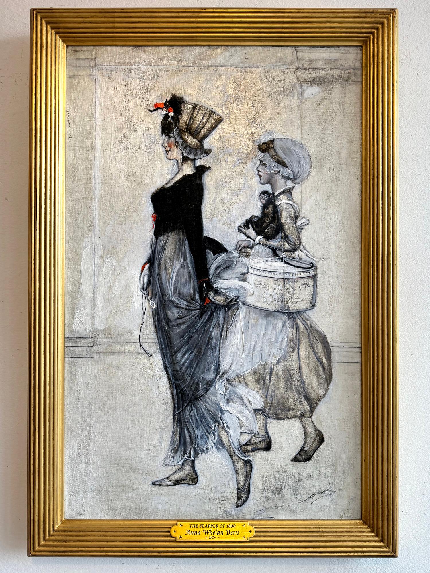 Illustratrice donna, Flapper del 1800, Monocromatica in vendita 2