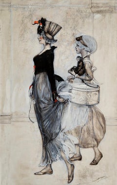 Ilustradora, Flapper de 1800, Monocromática