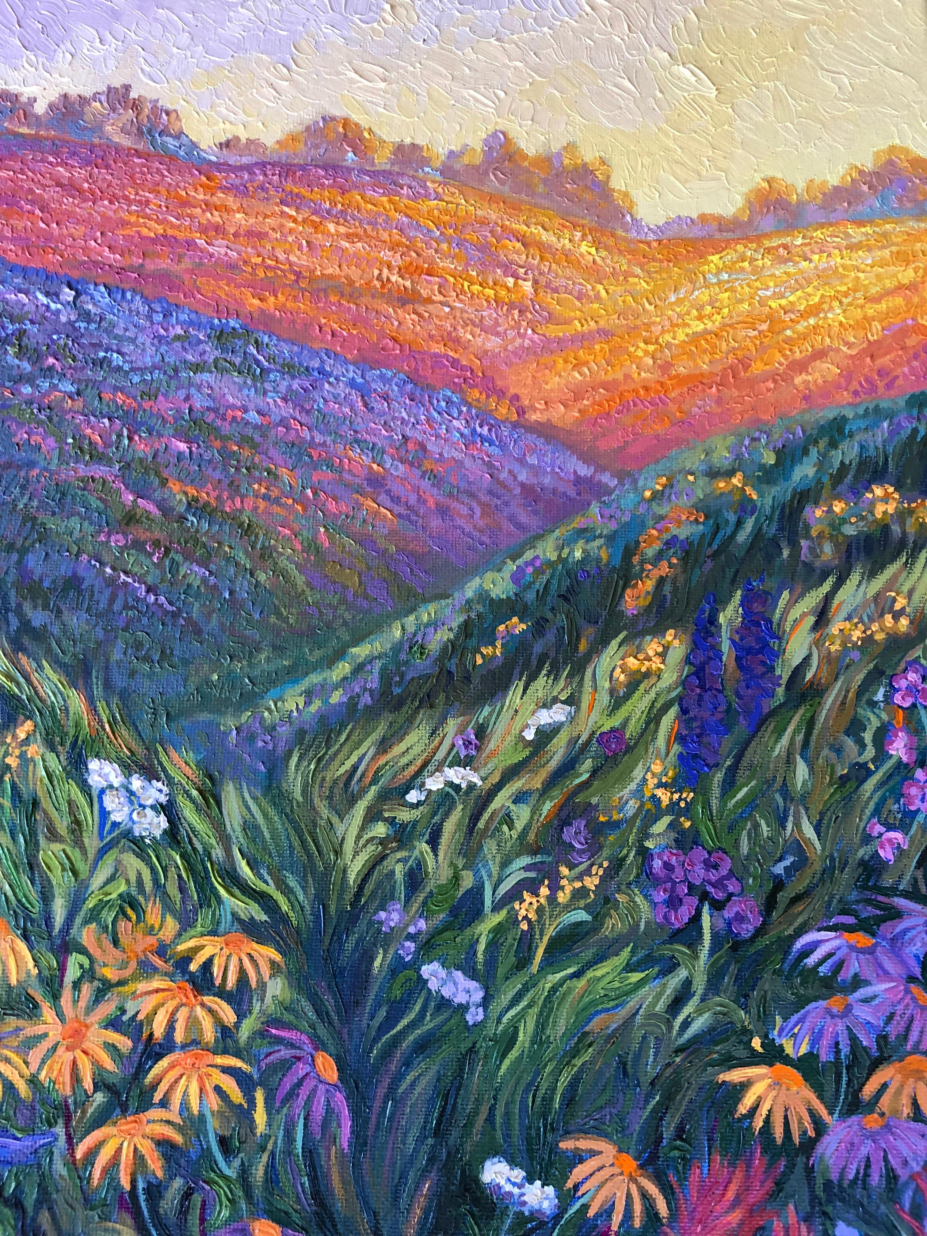 Wildflower Valley - Painting by Anna Widmer