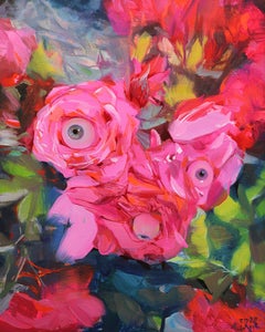"Blooming Eyes 1" (2022) par Anna Wypych, Nature morte surréaliste
