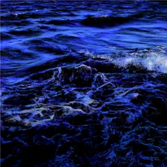 "Deep Blue" (2025), Original Still-Life of Ocean Waves, Oil Painting on Canvas