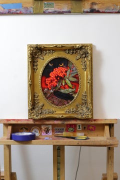 „Brunnenasche“ (2024) von Anna Wypych, Original-realistisches geblümtes Ölgemälde