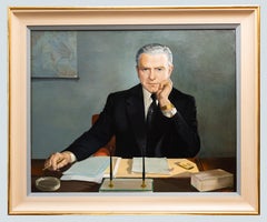 Anna Zinkeisen Portrait of Arthur Edwin Stevens, CBE, Pioneer Modern Hearing aid