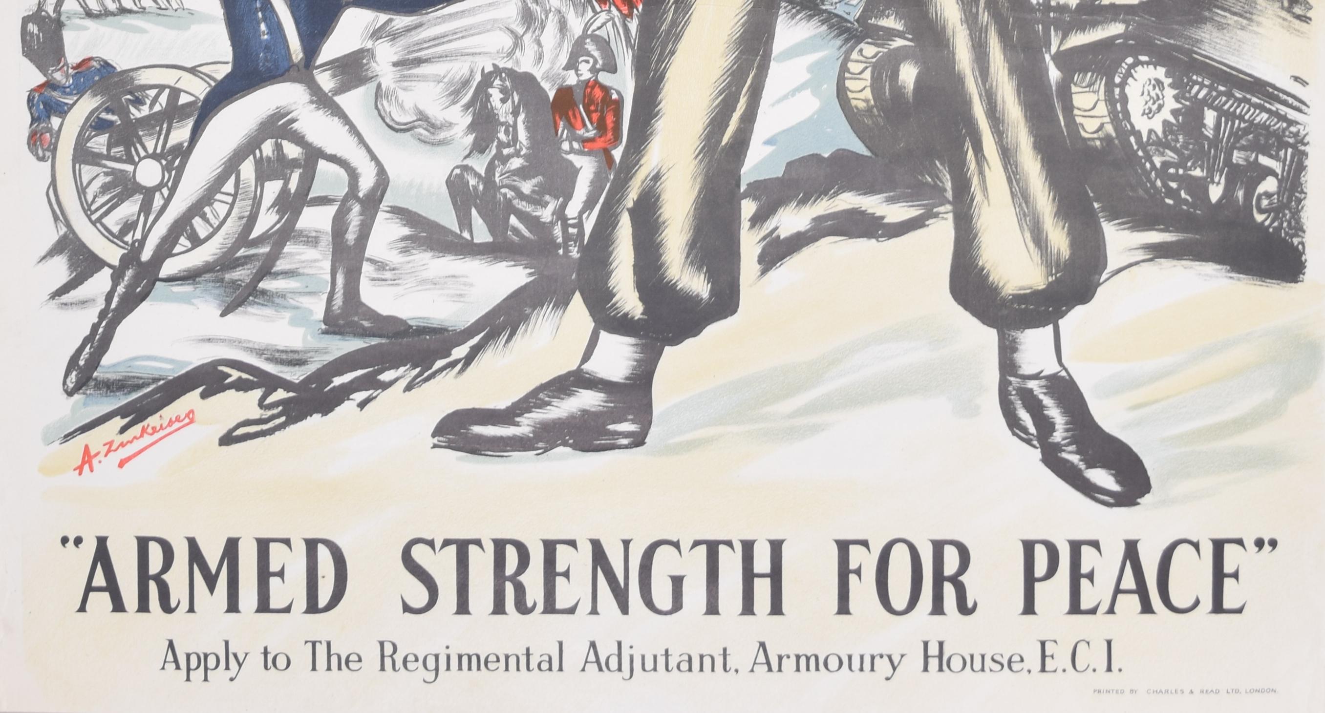 Honourable Artillery Company British Army recruitment poster by Anna Zinkeisen  For Sale 4