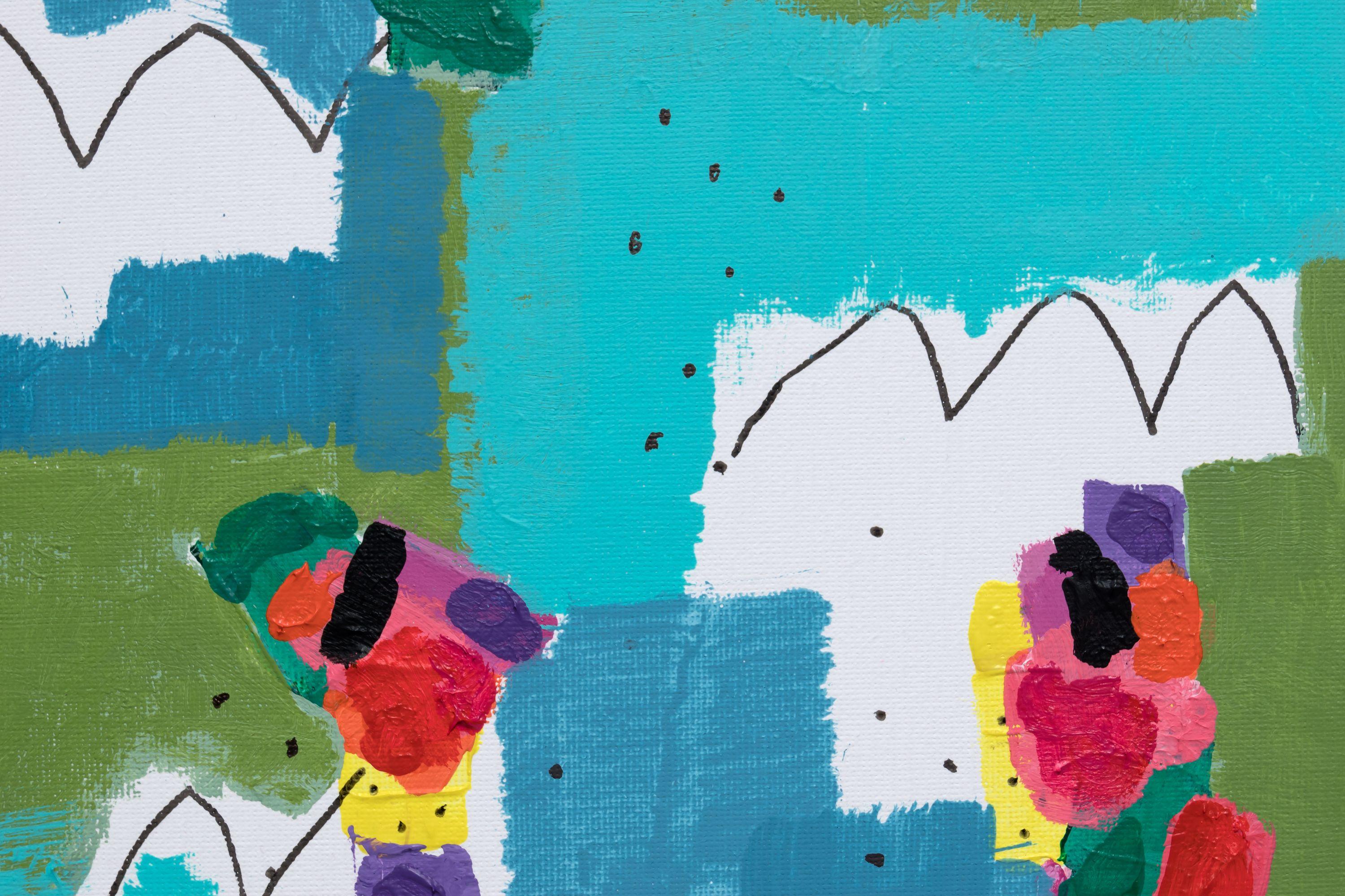 Marocco, Pittura, Acrilico su tela - Painting Astratto di Annabel Andrews