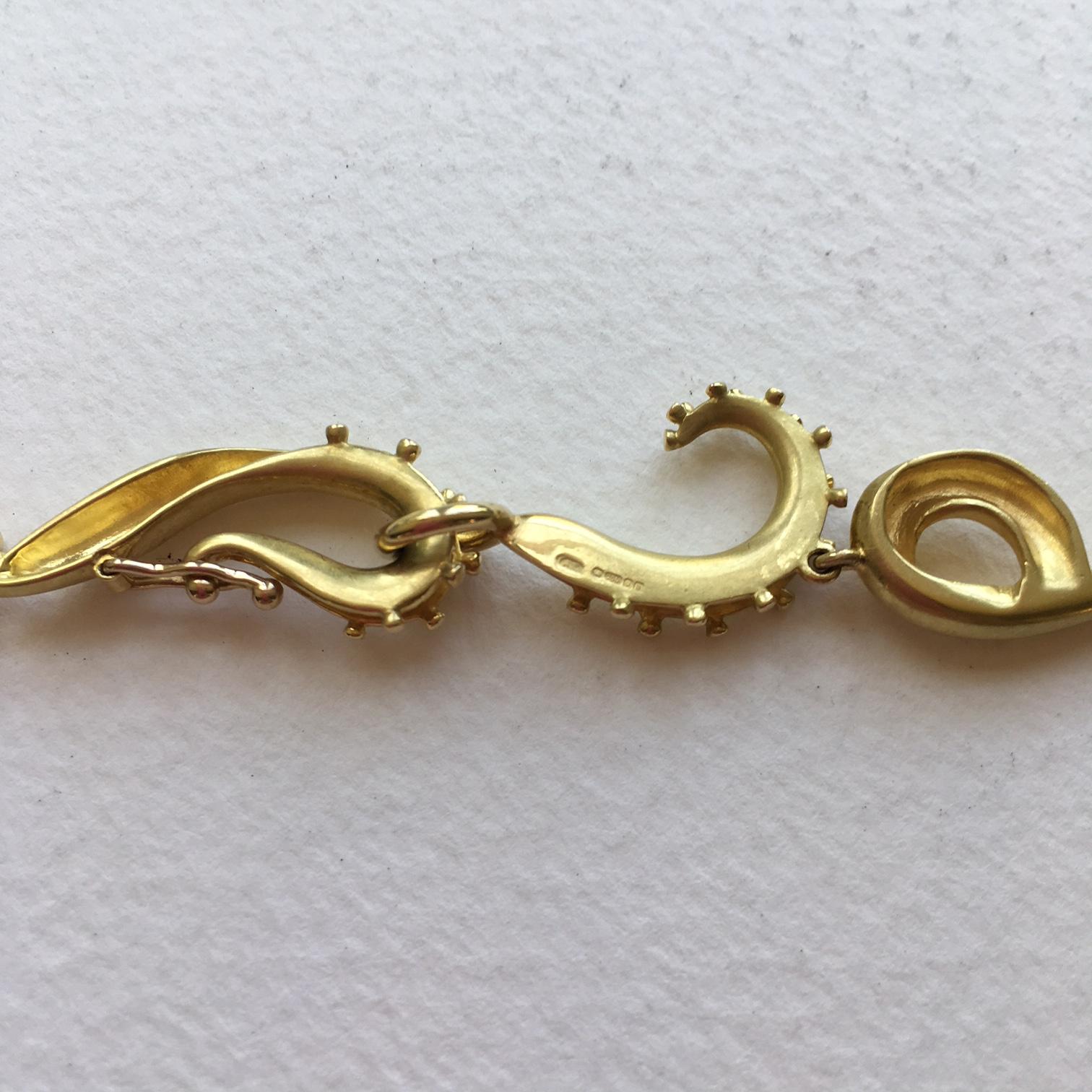 Annabel Eley 18 Karat Yellow Gold Tentacle Necklace For Sale 1