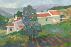 Annabel Gosling FINE Spanish post impressionist colorful oil painting ANDALUCIA