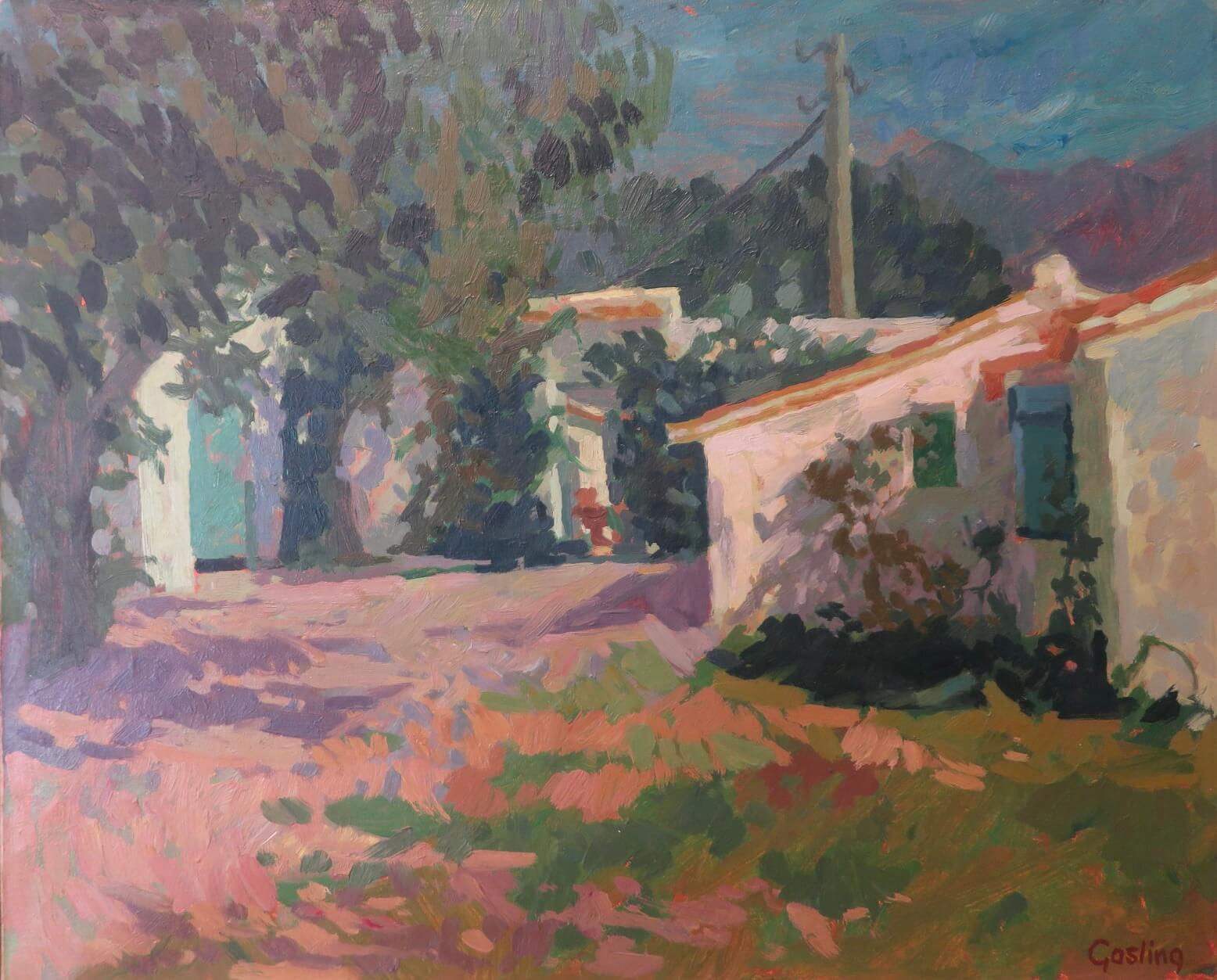 peinture à l'huile impressionniste colorée espagnole / française originale - École française Painting par Annabel Gosling