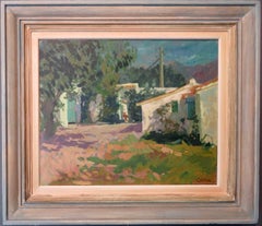 Vintage original Spanish / French Colourful Impressionist landscape oil painting