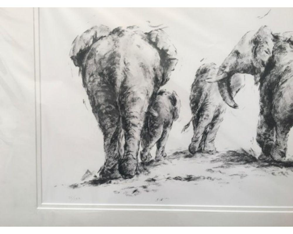 Elefanten Brigade Druck von Annabel Pope – Print von Annabel pope