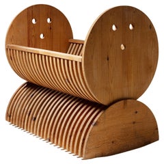 "Annabella" Cradle by Mario Ceroli for Poltronova, Italy, 1973 "Annabella" Cradle by Mario Ceroli for Poltronova, Italy, 1973