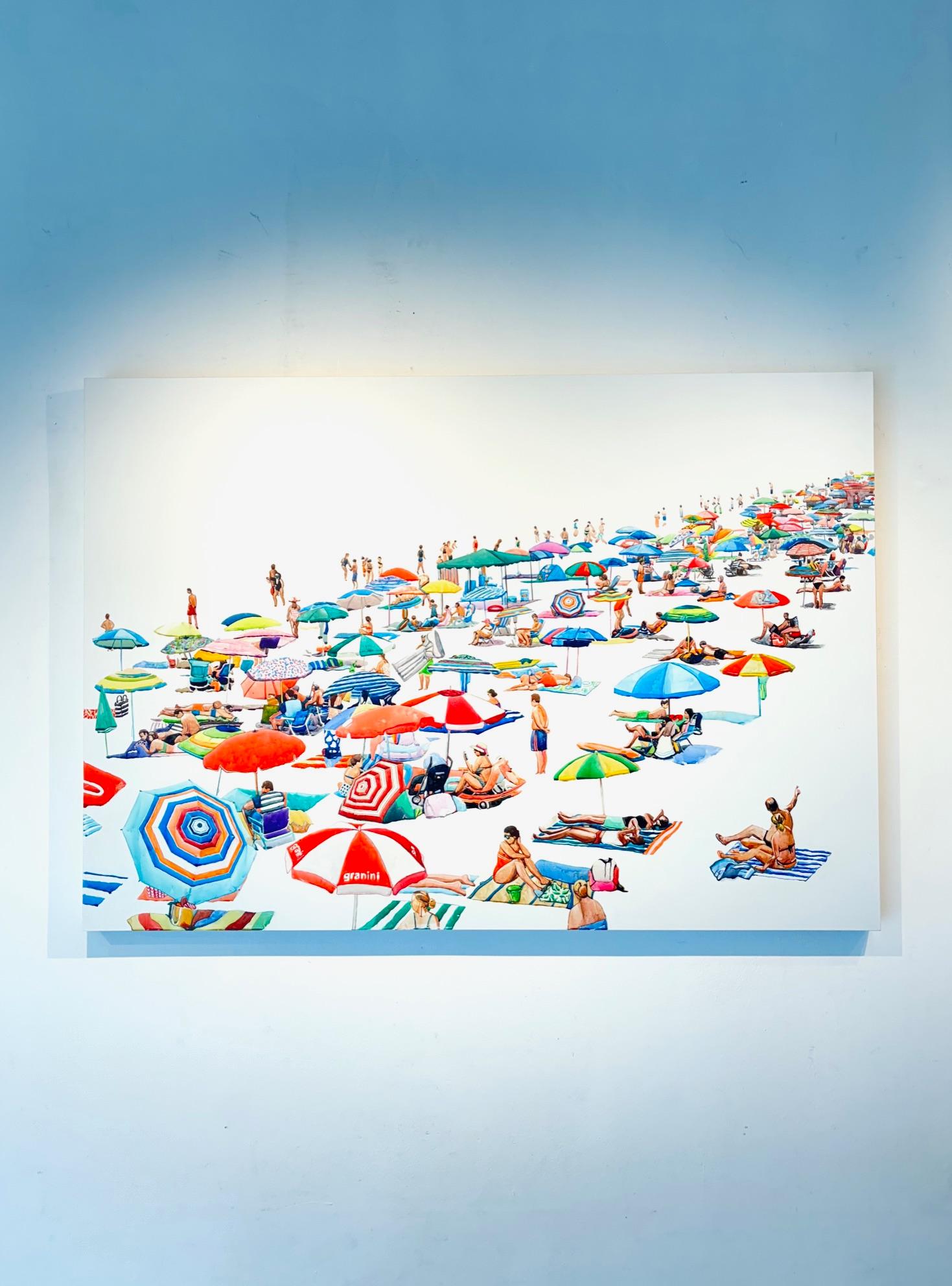 Granini Beach - original abstraktes impressionistisches Gemälde - zeitgenössische Kunst (Abstrakter Impressionismus), Art, von Annabelle Shelton