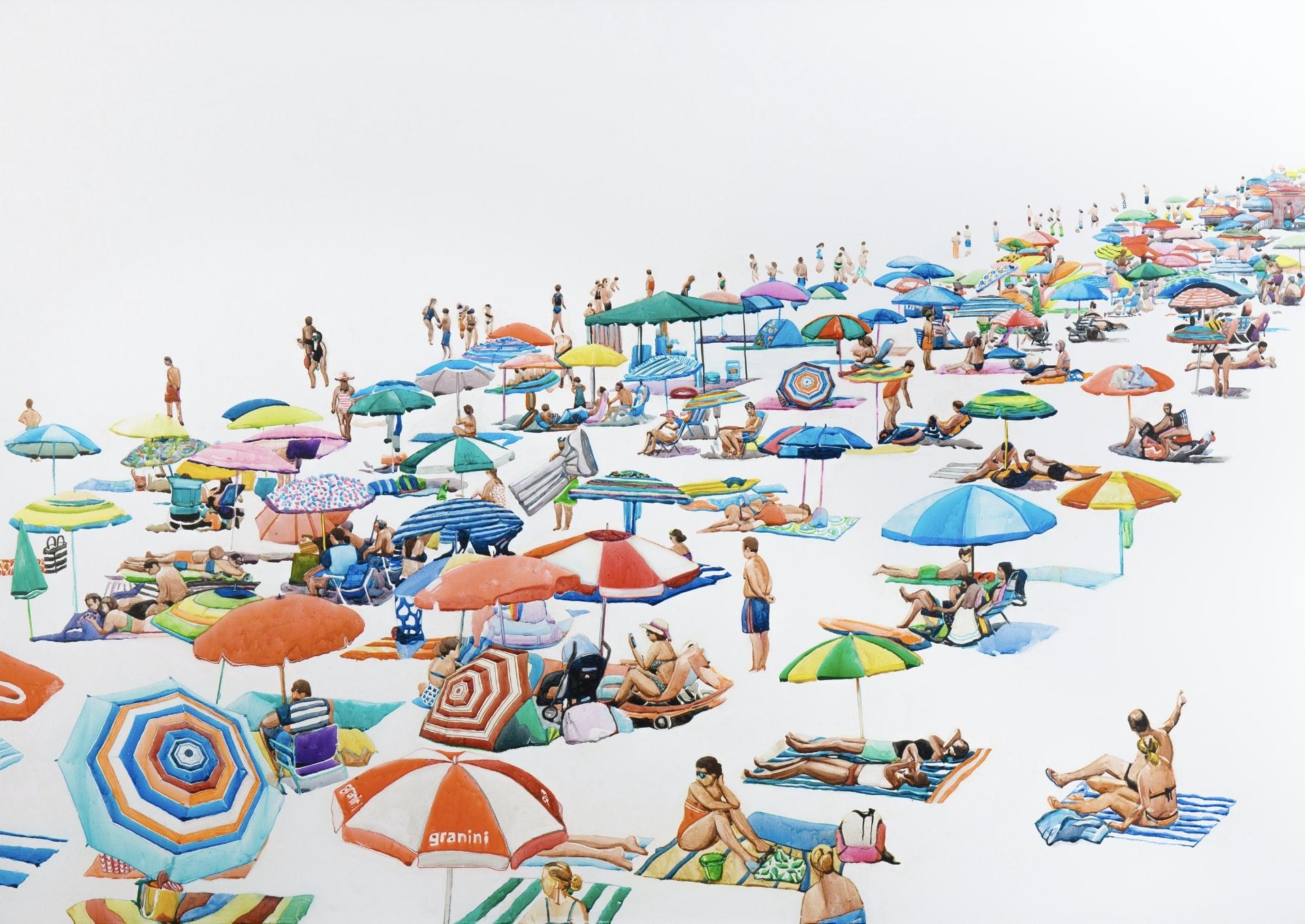 Granini Beach - peinture impressionniste abstraite originale - art contemporain