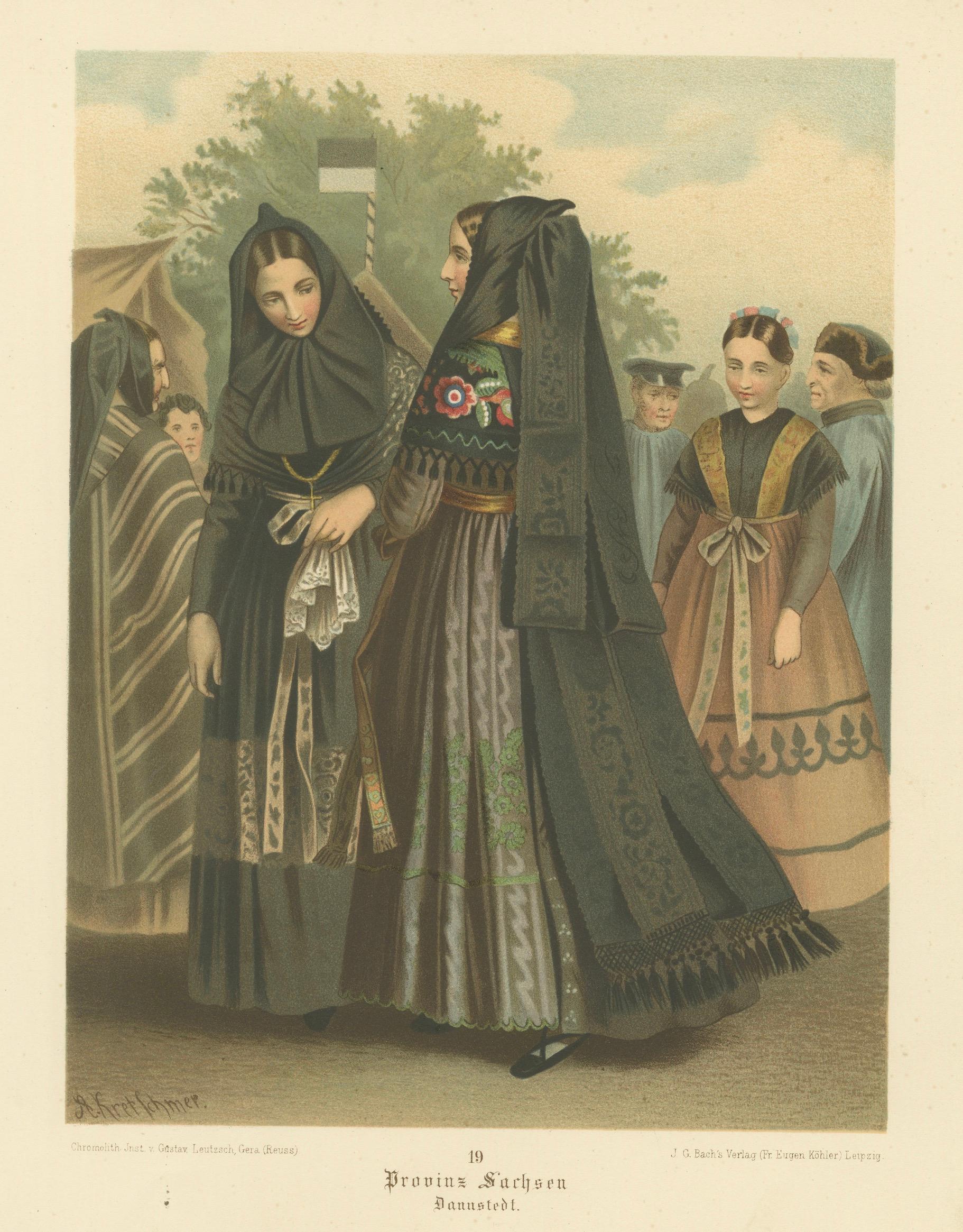 Annaberg Traditional Costume, Dannstedt, Province of Saxony, c.1875