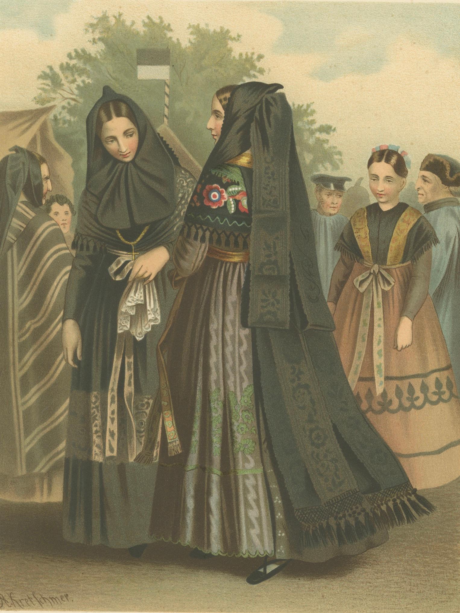 Annaberg Traditional Costume, Dannstedt, Province of Saxony, c.1875