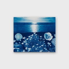 A Surreal Watercolor Cyanotype, "Saltwater Gradient, var 2"