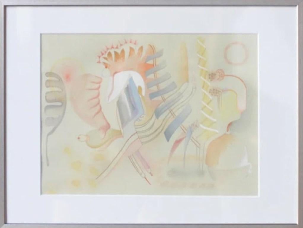 Annalise Neil Abstract Painting – Abstraktes abstraktes Aquarellgemälde, „Queen Quietus“