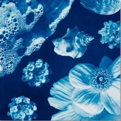 Aquarelle et cyanotype surréaliste, « Saltwater Gradient, var 12 »