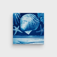 A Surreal Watercolor and Cyanotype, "Saltwater Gradient, var 7"