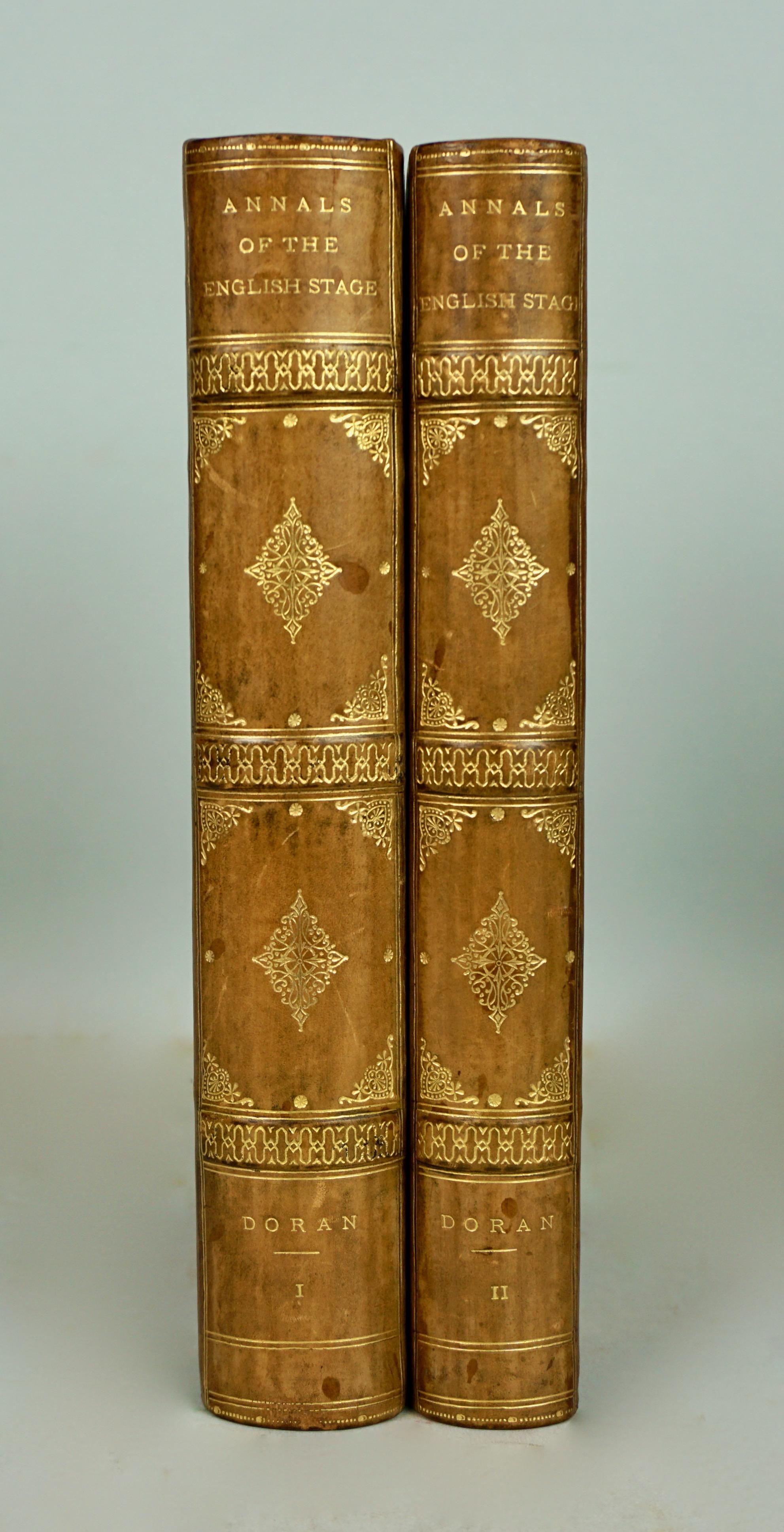 Victorian Annals of Stage, English Queens, Retired Monarchs 6 Leatherbound Volumes