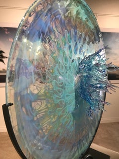 Vas Turquoise, one-of-a-kind Murano Glass sculpture, Annalu
