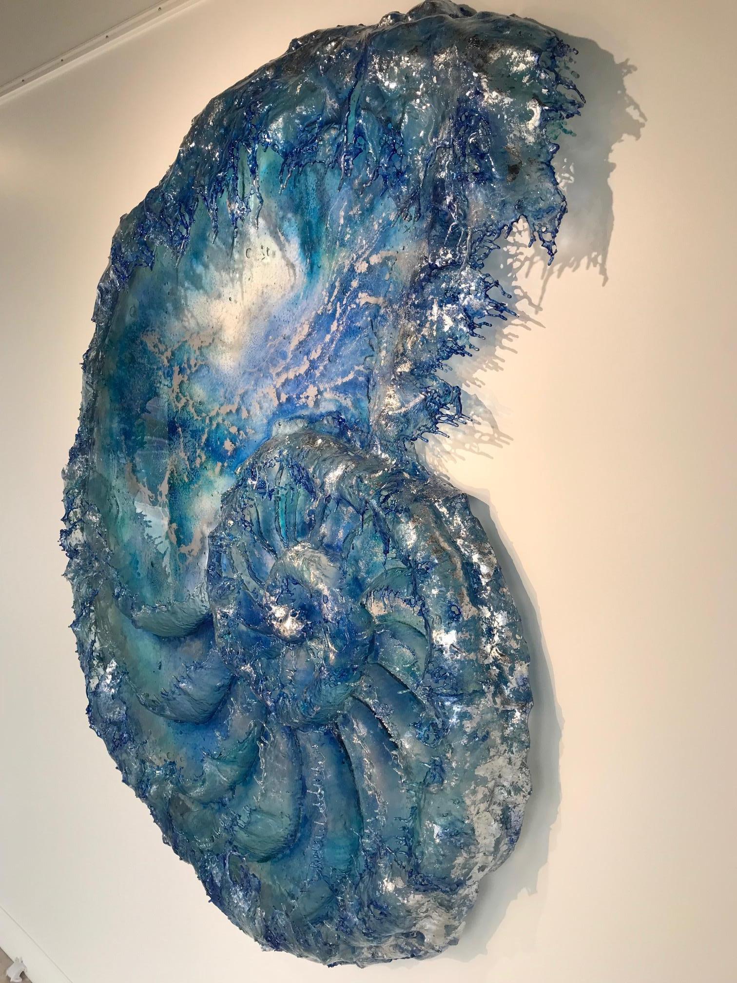 Each piece of art created by Annalu is a unique one of a kind.  This particular artwork is mixed media including resin, silver leaf, ink, ash, etc.

Artist's bio:
Italian artist Annaluigia Boretto's dreamy sculptures enchant onlookers by her