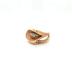 Annamaria Cammilli "Calla" Diamond Ring in 18k Rose Gold