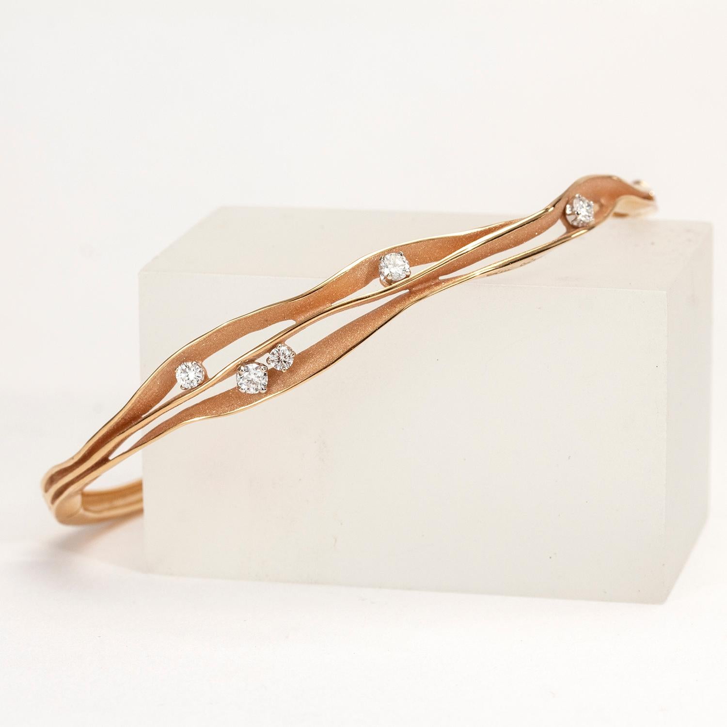 Taglio rotondo Bracciale a 3 strati 