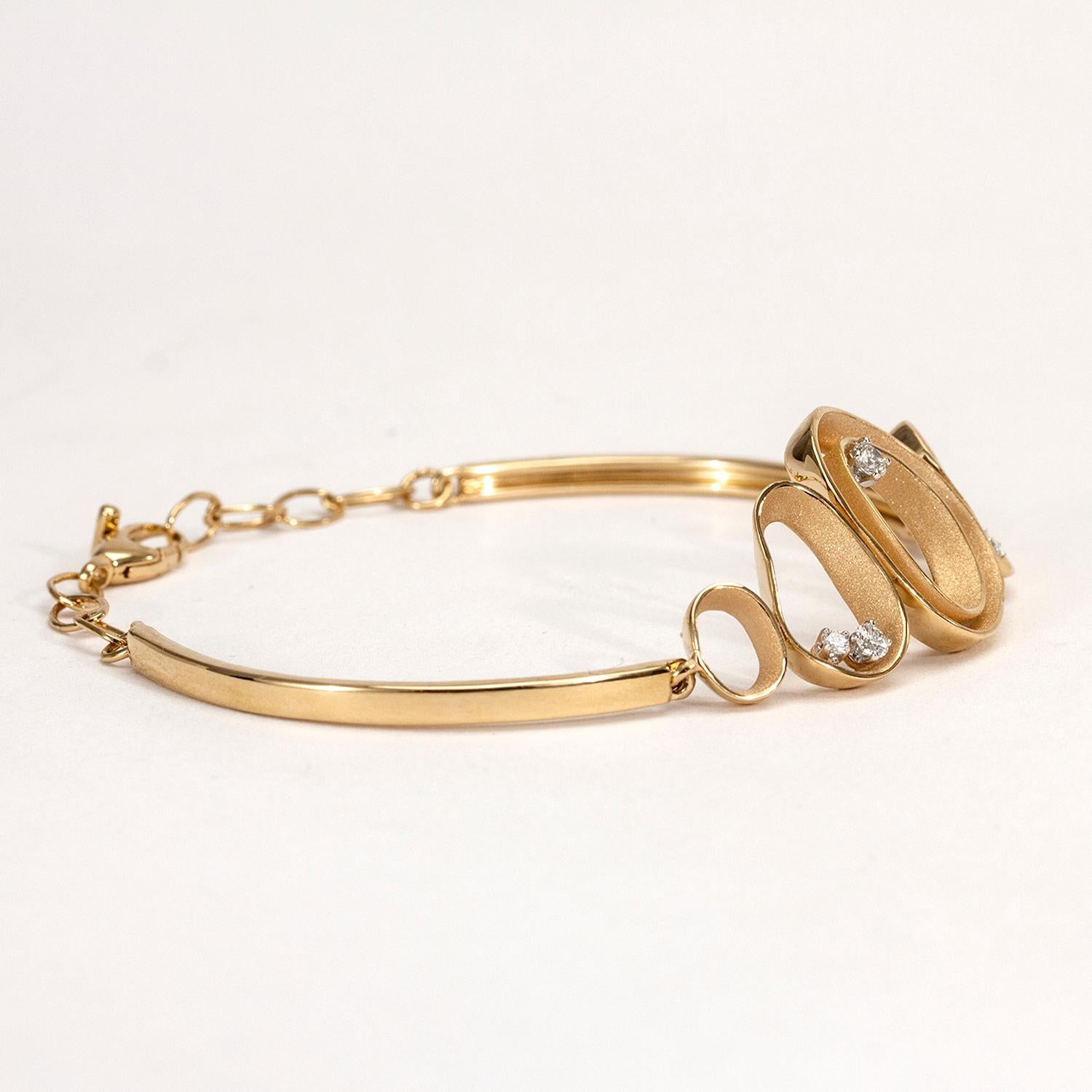 Annamaria Cammilli „Dune“-Armband aus 18 Karat Orangegold mit Diamanten Damen im Angebot