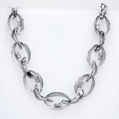 Bracciale A Link "Dune" di Annamaria Cammilli con diamanti in oro bianco 18 carati