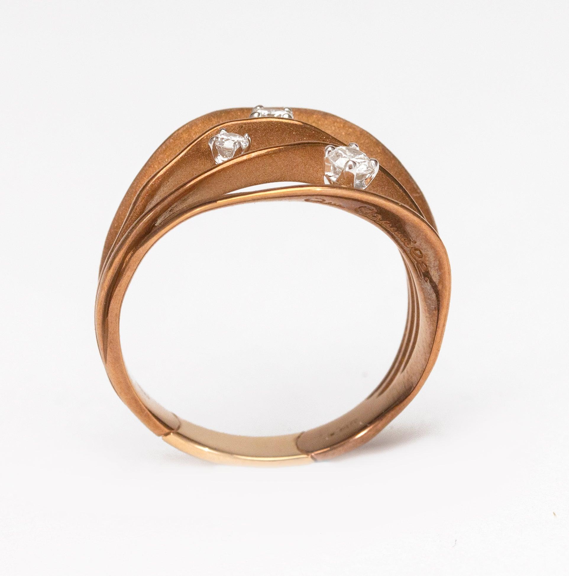 Im Angebot: Annamaria Cammilli „Dune Royal“ Ring mit Diamanten aus 18 Karat braunem Schokoladengold () 3