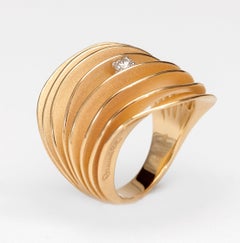 Annamaria Cammilli „Dune Velaaa“ Ring mit Diamant aus 18 Karat Apricot Gold