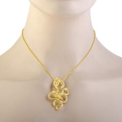 Annamaria Cammilli Onda 18 Karat Yellow Gold Diamond Pendant Necklace