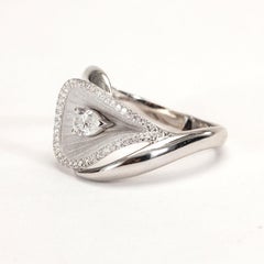 Annamaria Cammilli "Premiere" Ring with a Pear Shaped Diamond in 18 Karat Gold
