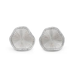Annamaria Cammilli "Sultana" Stud Earrings with Diamonds in 18 Karat White Gold