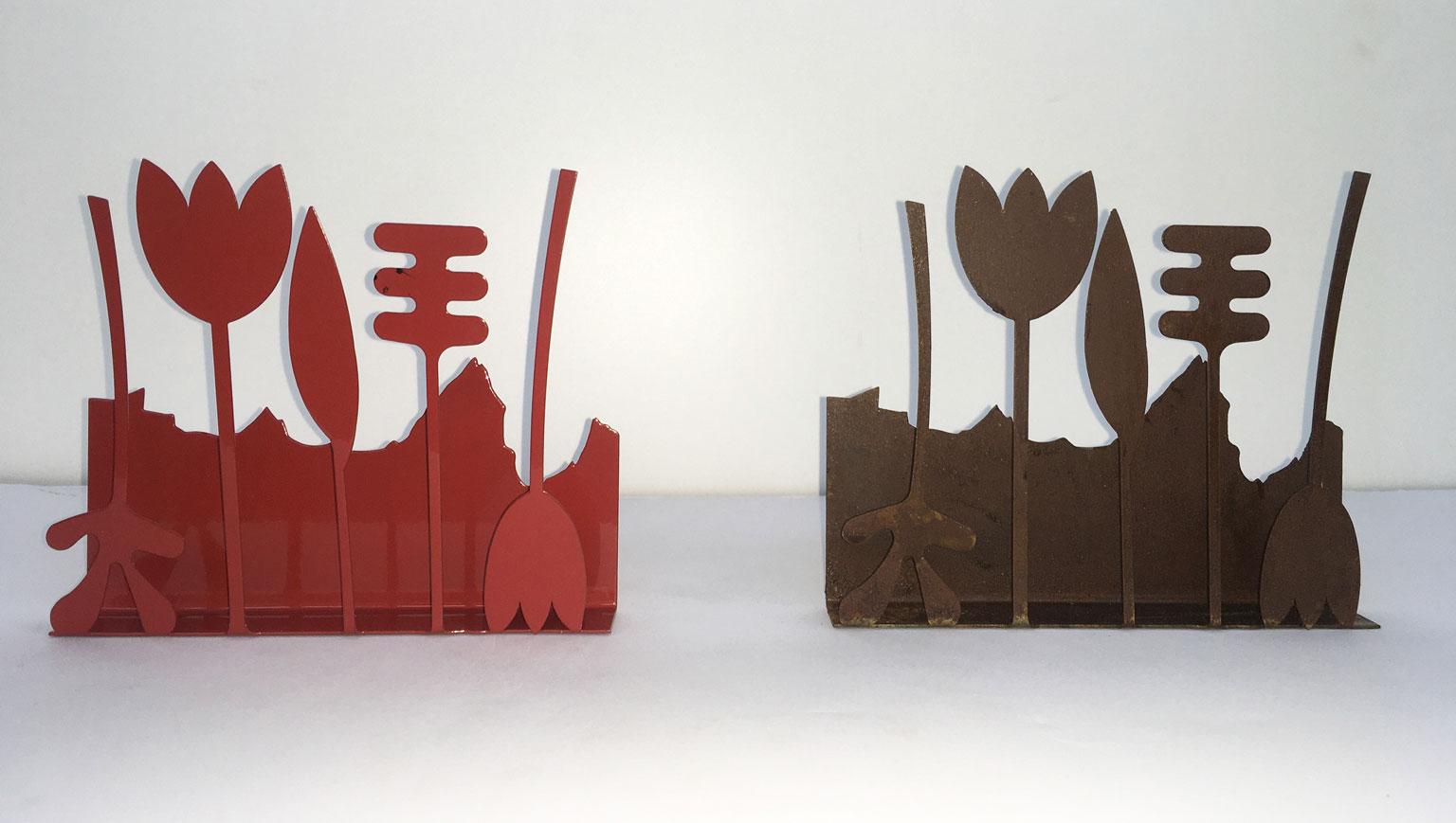 Pequeño Edén Italia 1980 Annamaria Gelmi  Escultura de metal oxidado en venta 9
