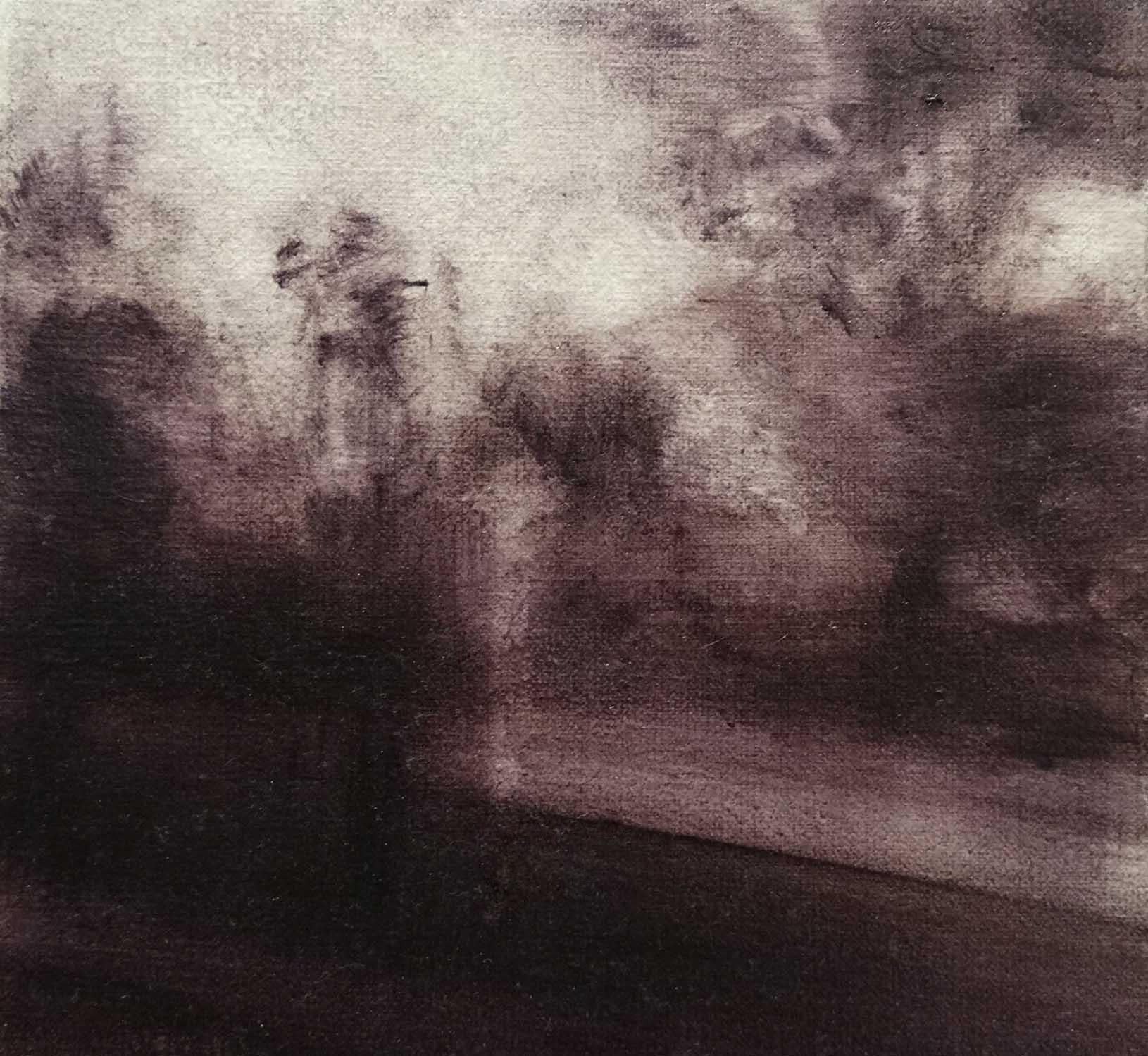 Annamarie Dzendrowskyj
Signed by the artist
Twilight – Poland IV
Oil on linen
Canvas size: 15cm x14 cm
Annamarie seeks to explore that ‘grey area’ between presence and absence in her atmospheric works- an investigation into the indeterminate nature