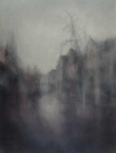 Peinture abstraite originale Twilight - Bruges VII, Annamarie Dzendrowskyj