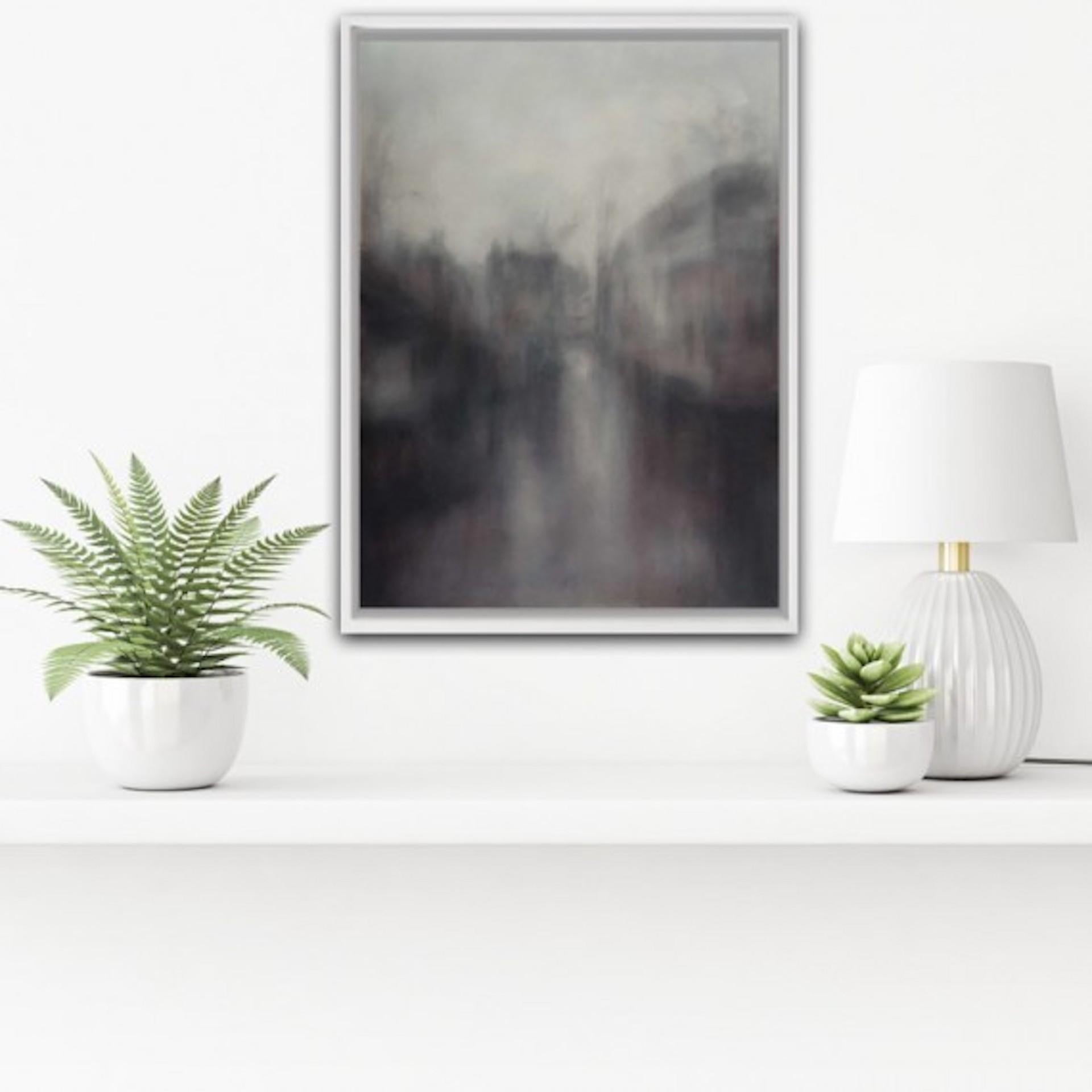 Crepuscolo - Bruges VIII, Annamarie Dzendrowskyj, Pittura originale, Opera d'arte del cielo in vendita 1