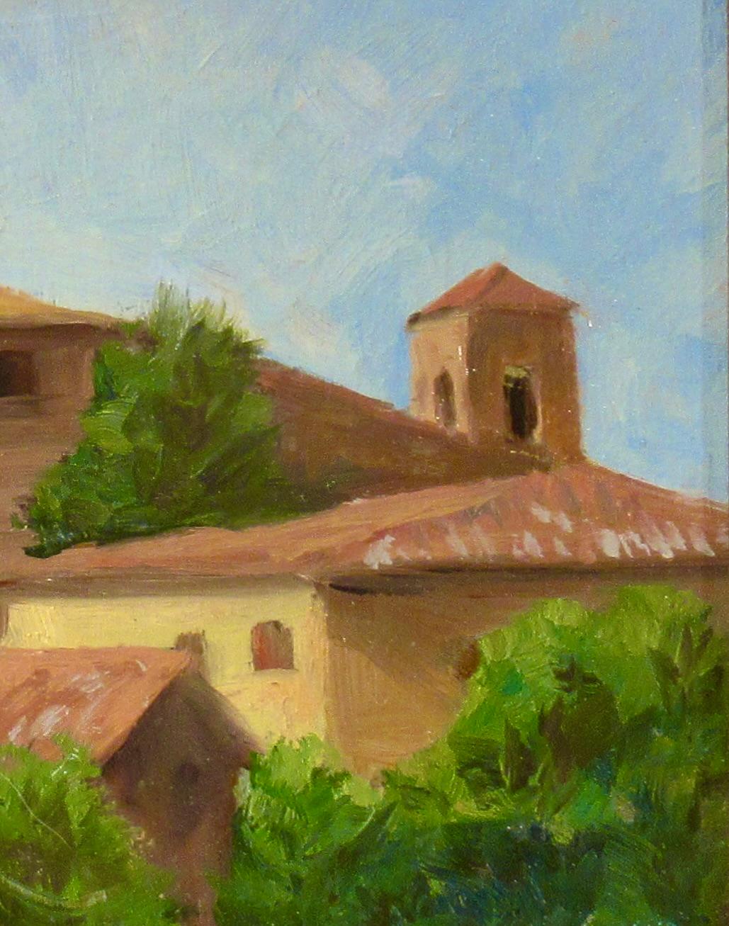 Tejado toscano - Painting impresionista estadounidense de Annamarie Nelson