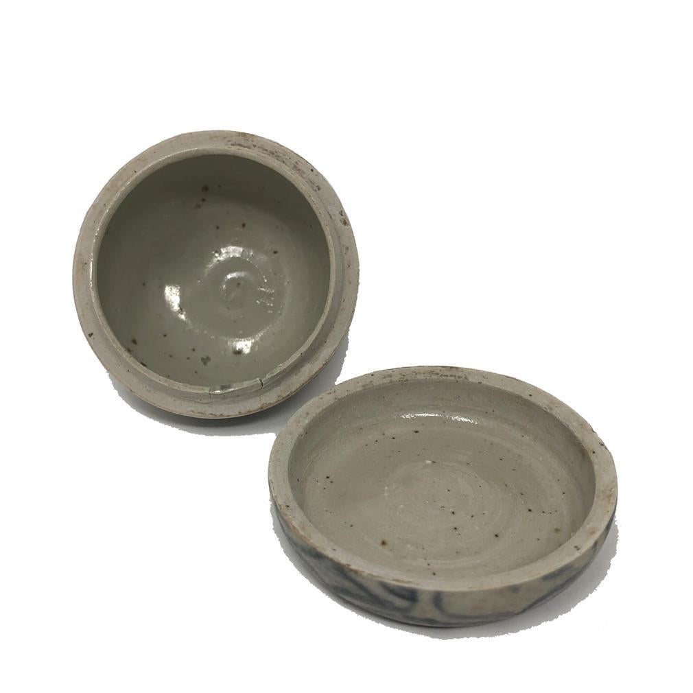 Annamese Blue and White Ceramic Box, Chu Dau kiln, Vietnam In Good Condition For Sale In Point Richmond, CA