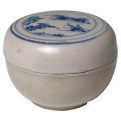 Annamese Blue and White Ceramic Box, Chu Dau kiln, Vietnam