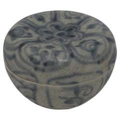 Annamese Blue and White Ceramic Box, Chu Dau kiln, Vietnam