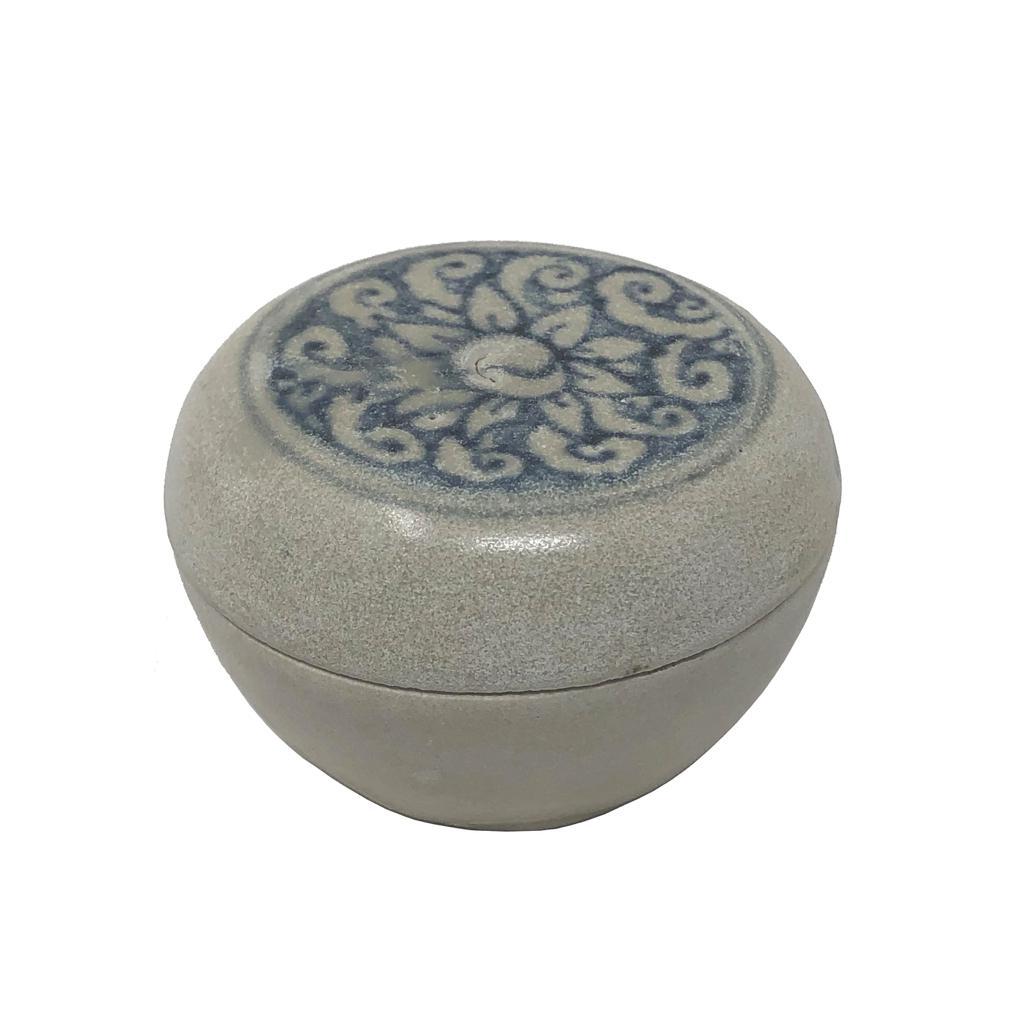 Annamese Blue and White Ceramic Box, Hoi An Hoard, Chu Dau kiln For Sale 3