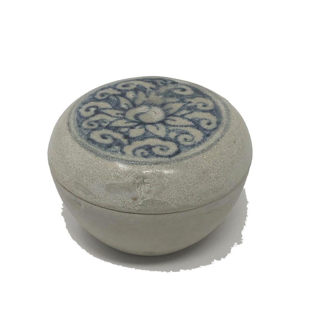 Annamese Blue and White Ceramic Box, Hoi An Hoard, Chu Dau kiln For Sale 4