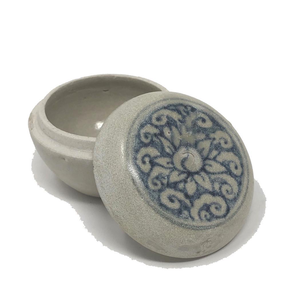 Annamese Blue and White Ceramic Box, Hoi An Hoard, Chu Dau kiln For Sale 5
