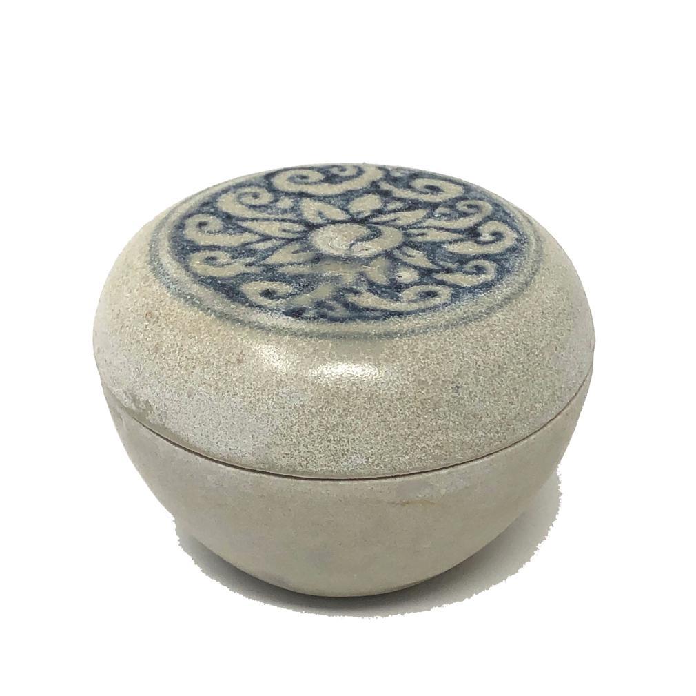 Ming Annamese Blue and White Ceramic Box, Hoi An Hoard, Chu Dau kiln For Sale